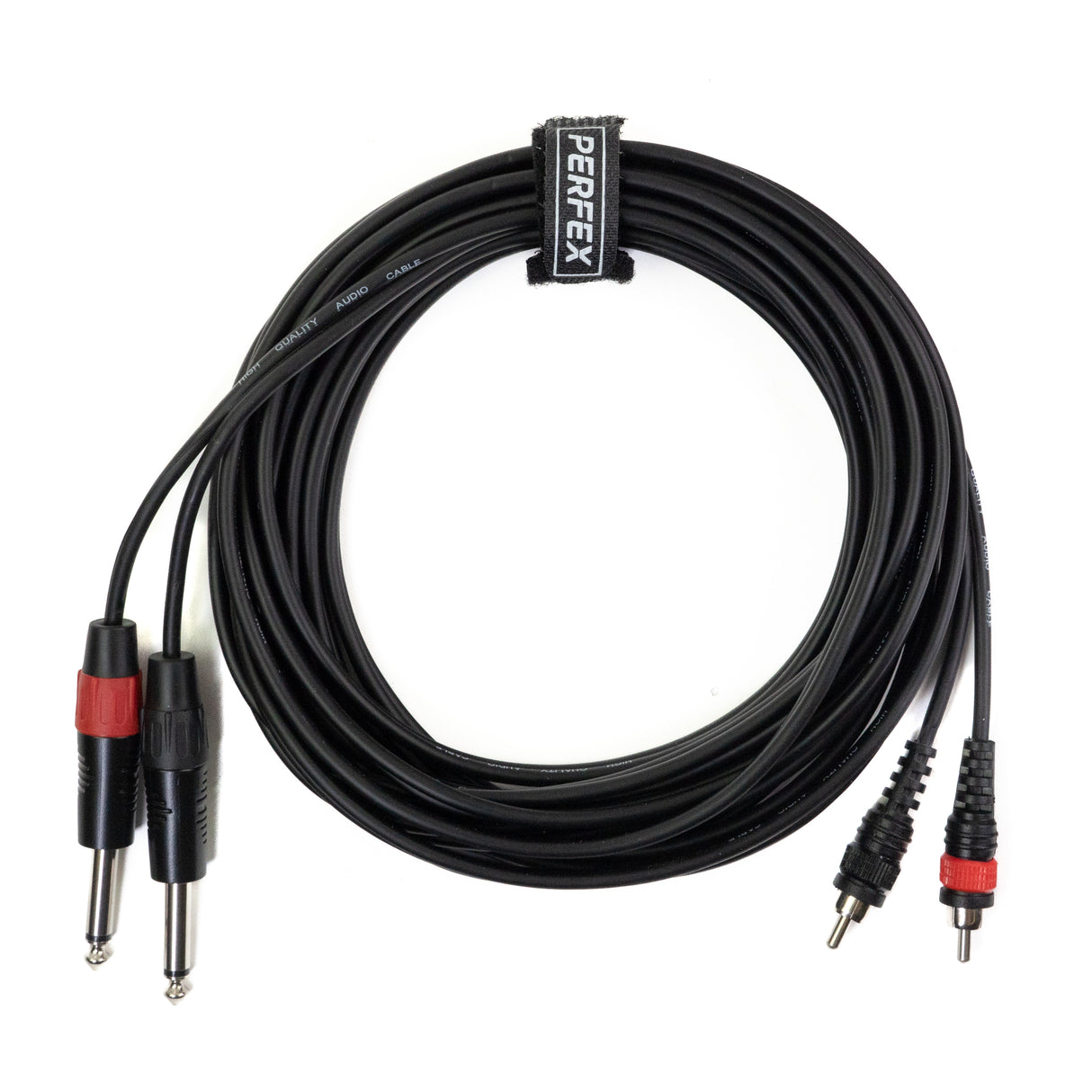 Perfex 2x jack to 2x phono RCA cable (6m)
