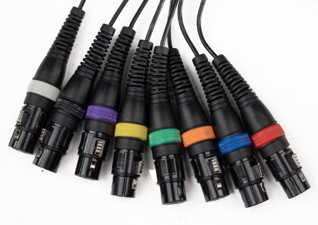 Par-8 multicore XLR male to XLR female (10m)