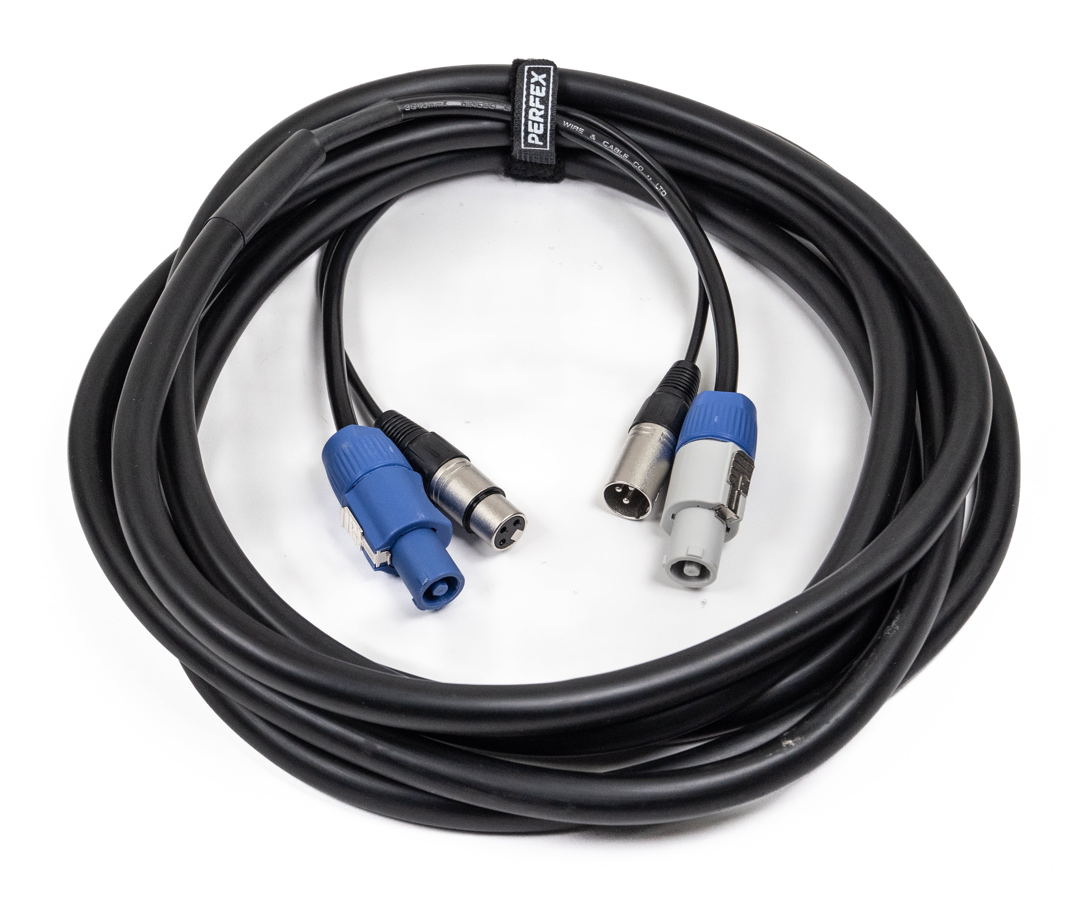 Perfex Powercon & XLR multicable (DMX, 20m)