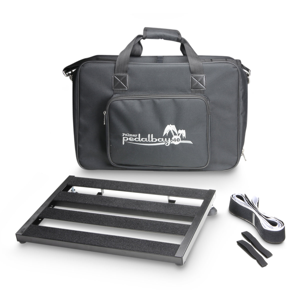 Palmer PEDALBAY® 40 - Lightweight pedalboard with variable configuration with protective softcase, 45 cm