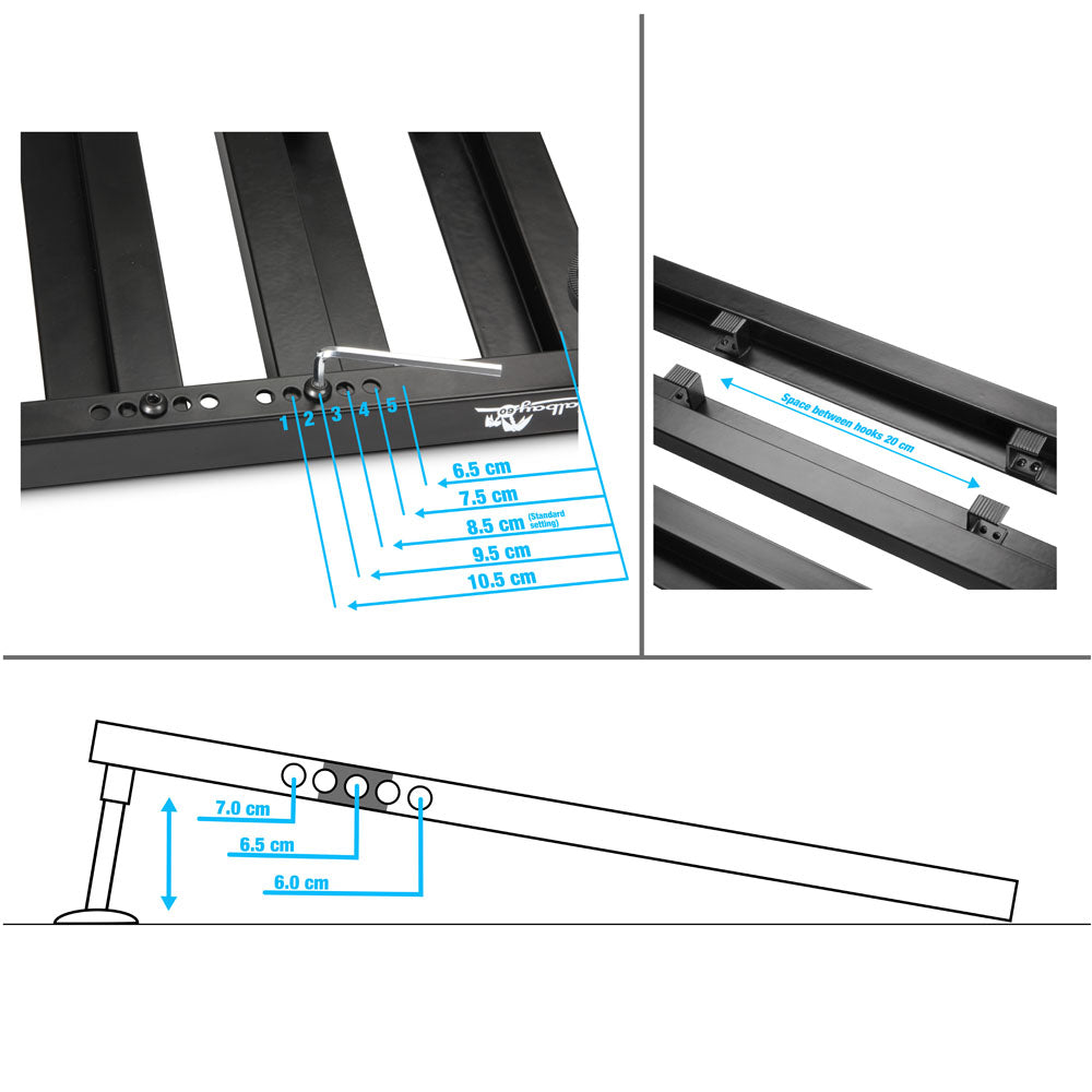 Palmer PEDALBAY® 40 - Lightweight pedalboard with variable configuration with protective softcase, 45 cm