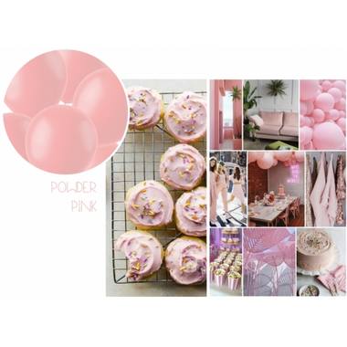 Link Balloons for Guirlander Powder Pink Mat. (33cm - 8 pcs)