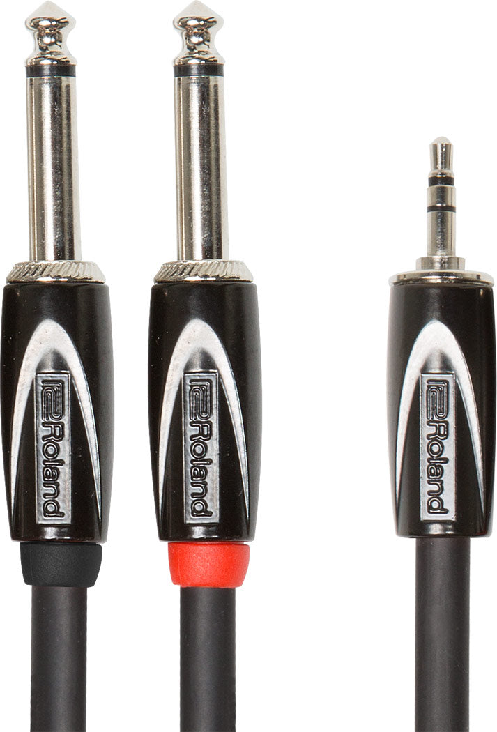 Roland Adapter Cable 3.5mm Jack Stereo to 2 x 6.3 mm Jack mono