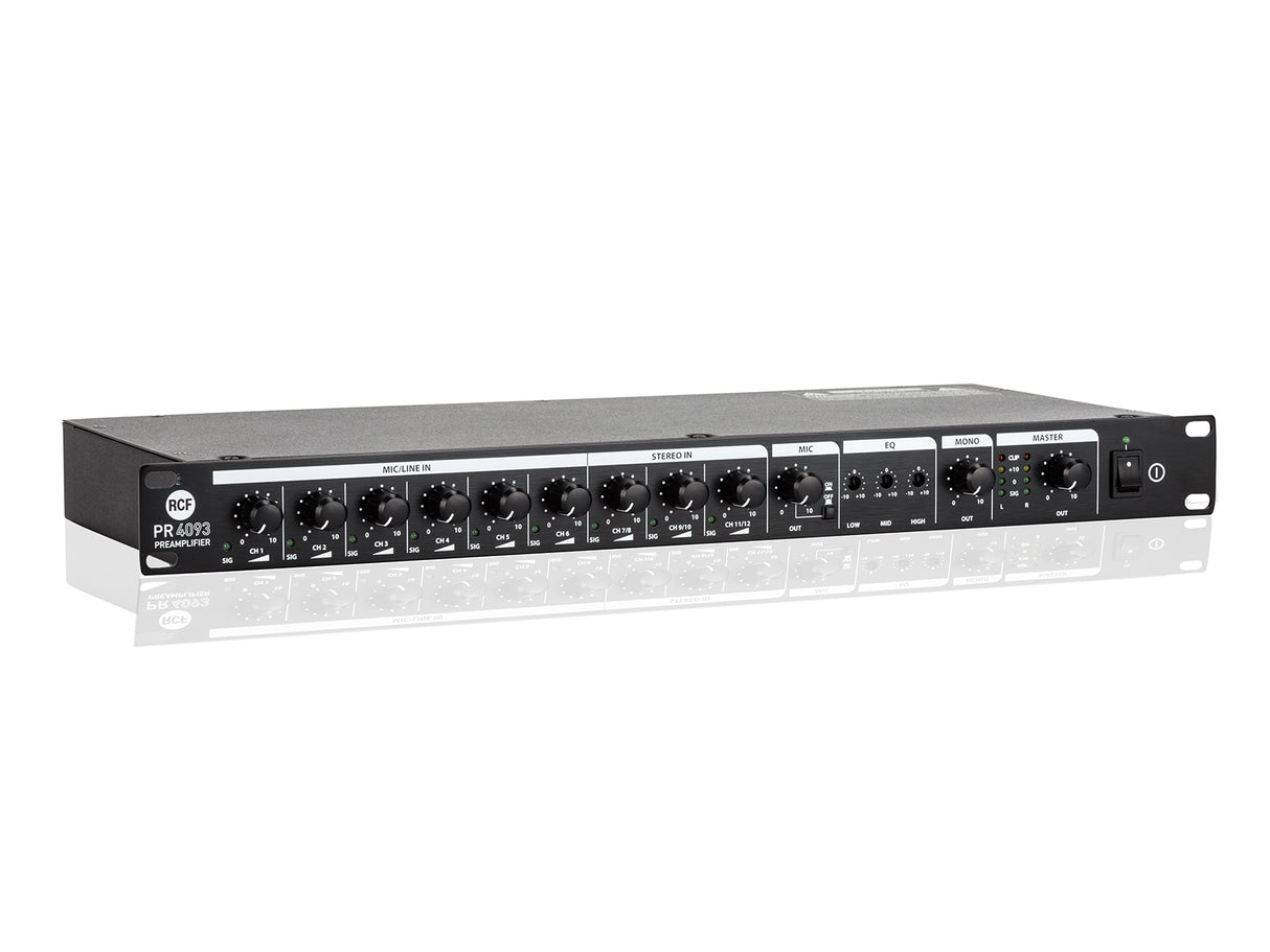 RCF installations mixer 9 input og 3 zoner