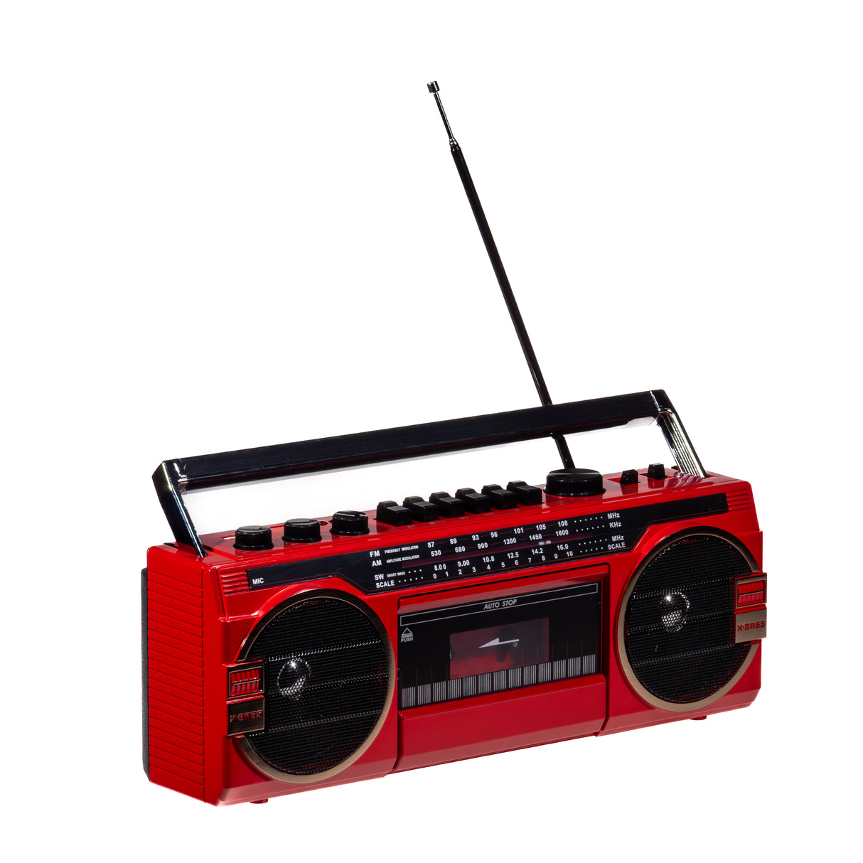 Studio 57 - Cassette Player with FM & Bluetooth, Red (Copy)