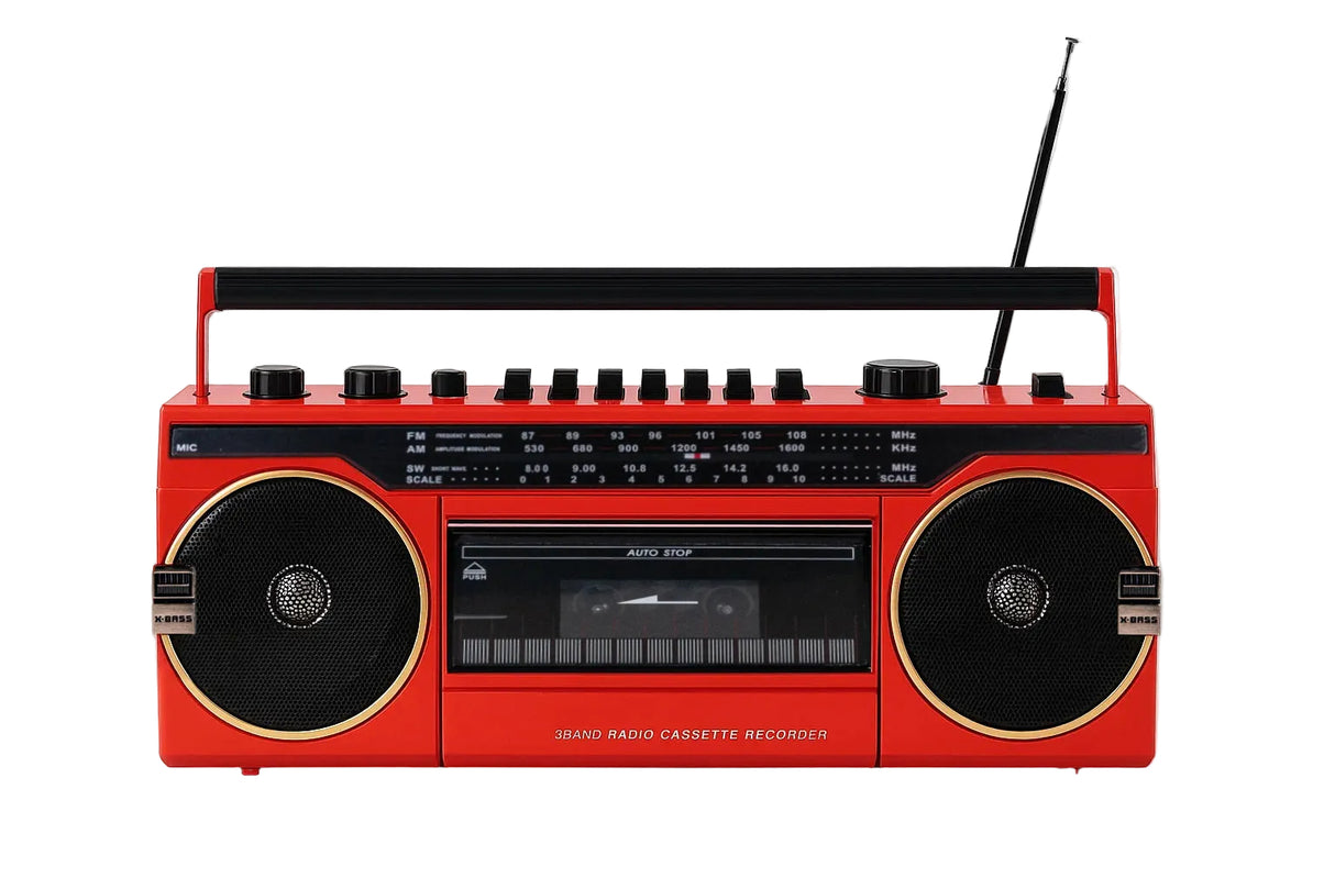Studio 57 - Cassette Player with FM & Bluetooth, Red (Copy)