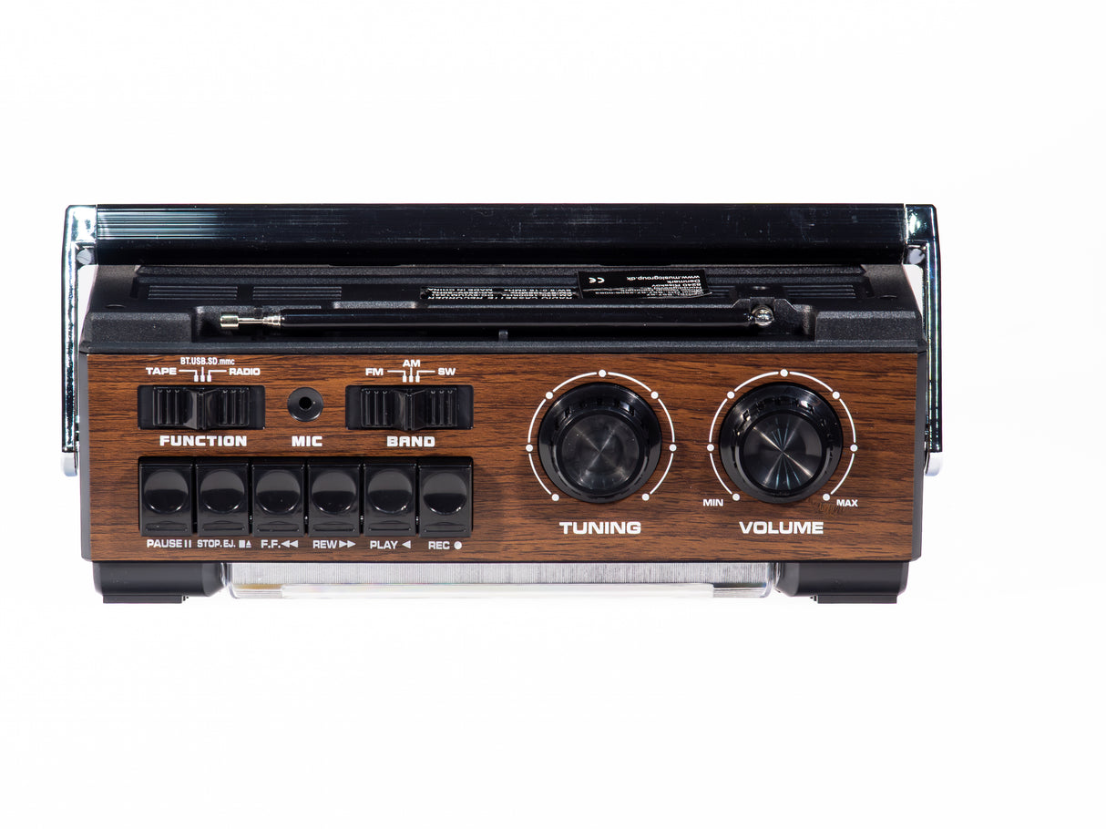 Studio 57 - Cassette Player w. FM & Bluetooth, Brown