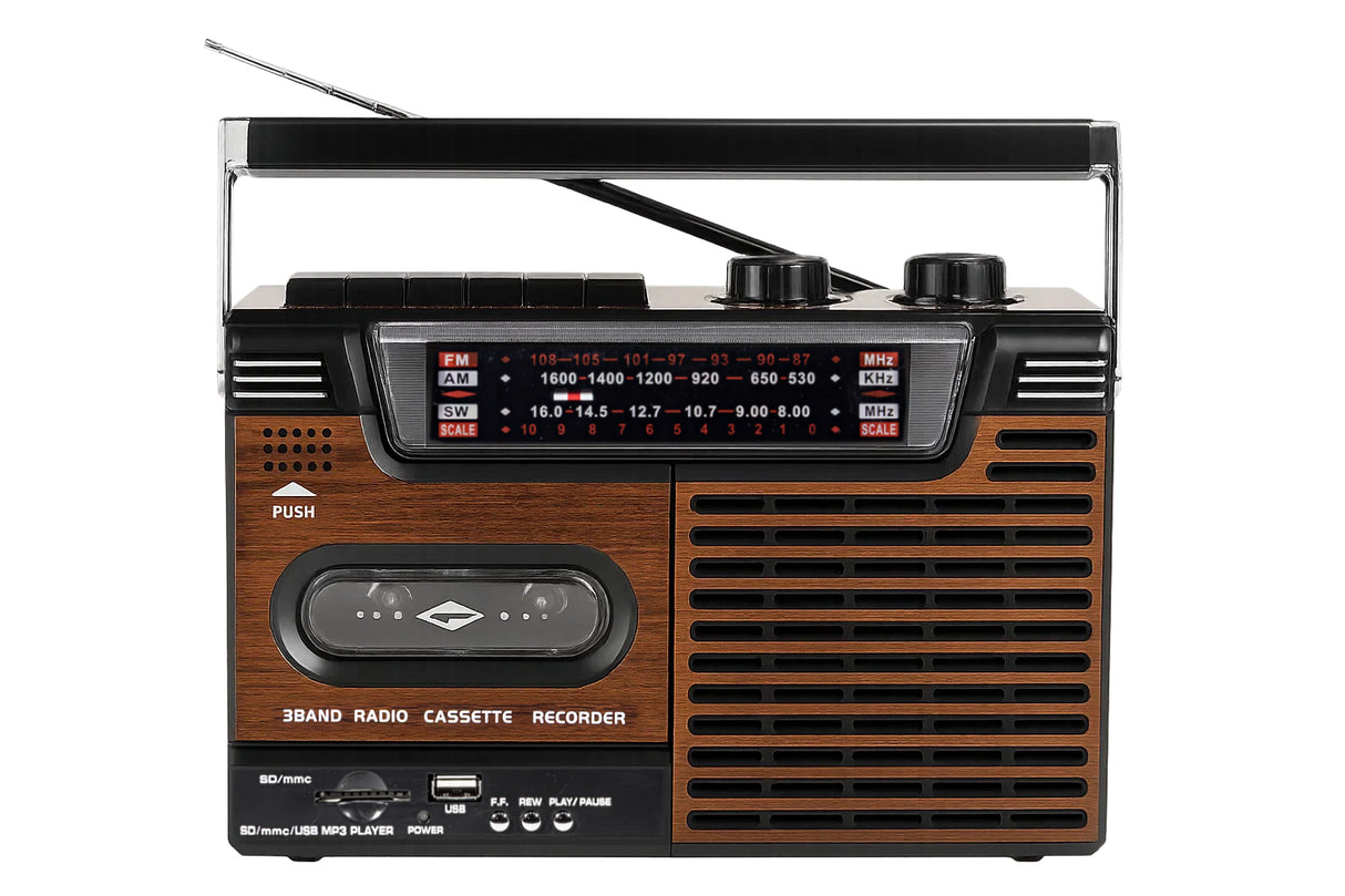 Studio 57 - Cassette Player w. FM & Bluetooth, Brown
