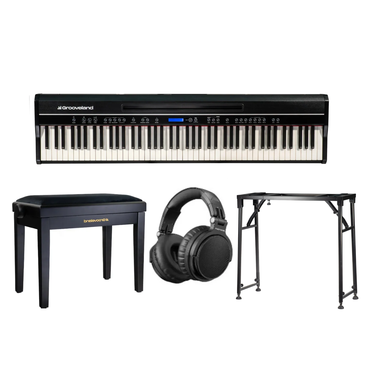 Grooveland FP80 Electric Piano (Black) Complete Package