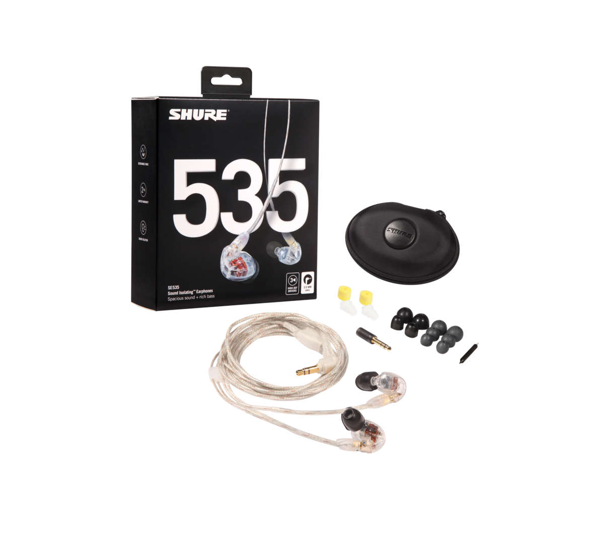 Shure SE535 - In-Ear Headphones (Clear)