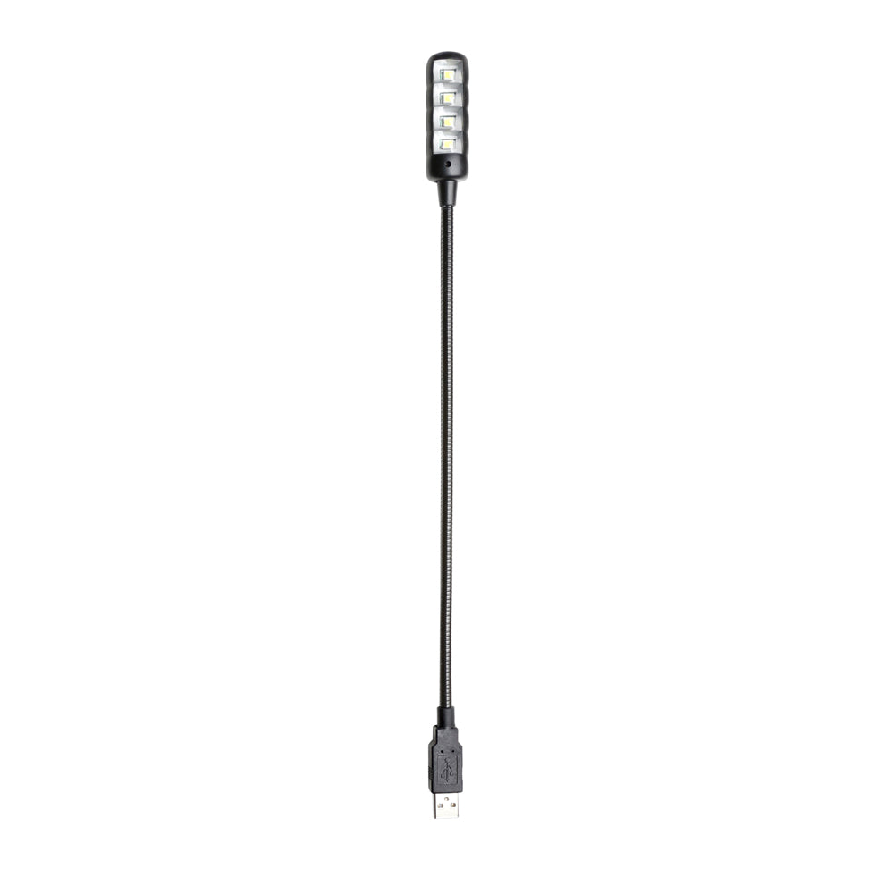 Adam Hall Stands SLED 1 ULTRA USB C - Gooseneck lamp, USB plug, 4 COB LEDs and optional colours