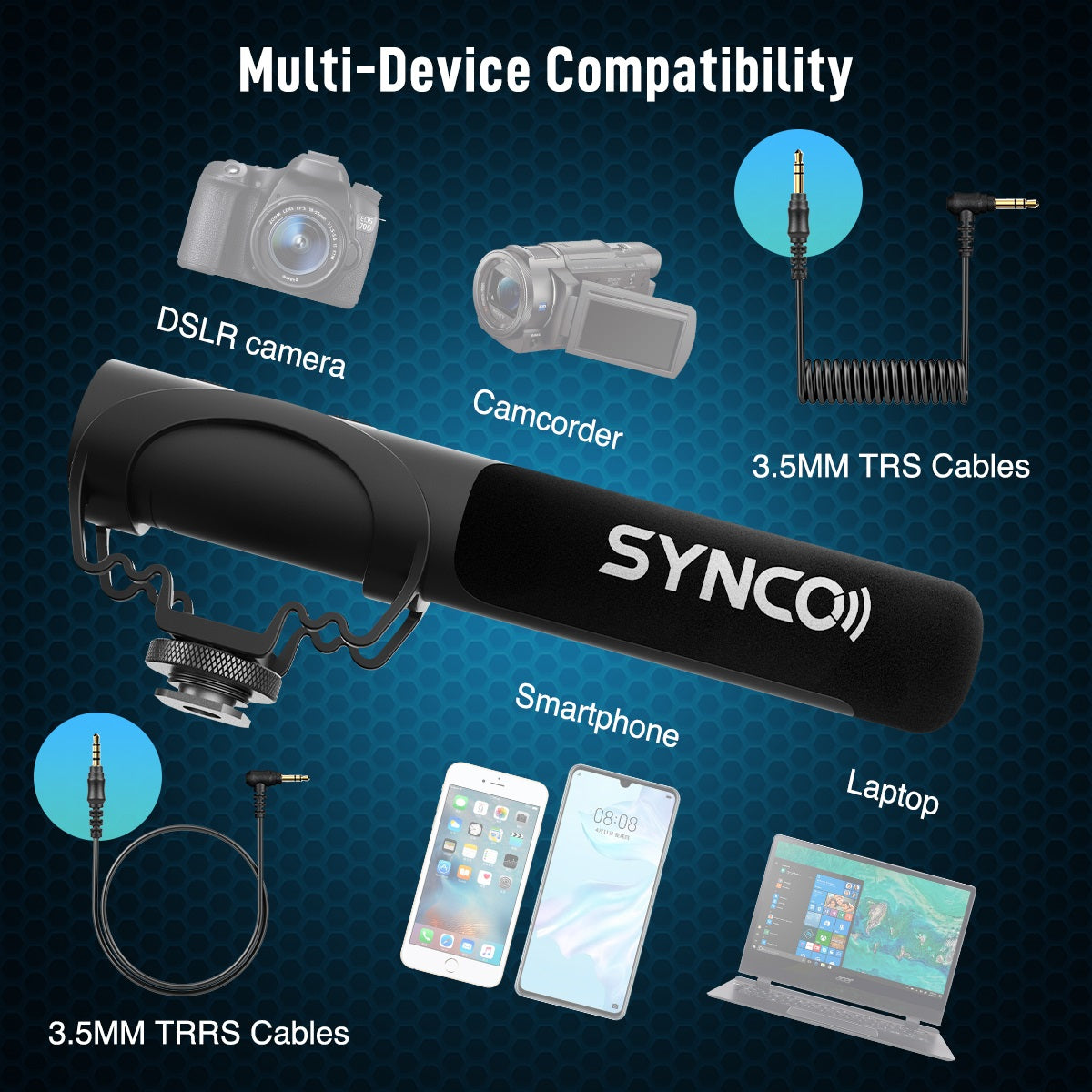 Synco kompakt mikrofon til DSLR kamera
