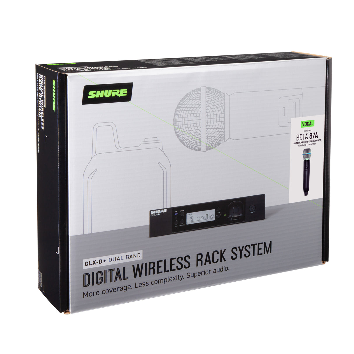 Shure GLXD24R+ BETA87A Wireless Microphone Rack System