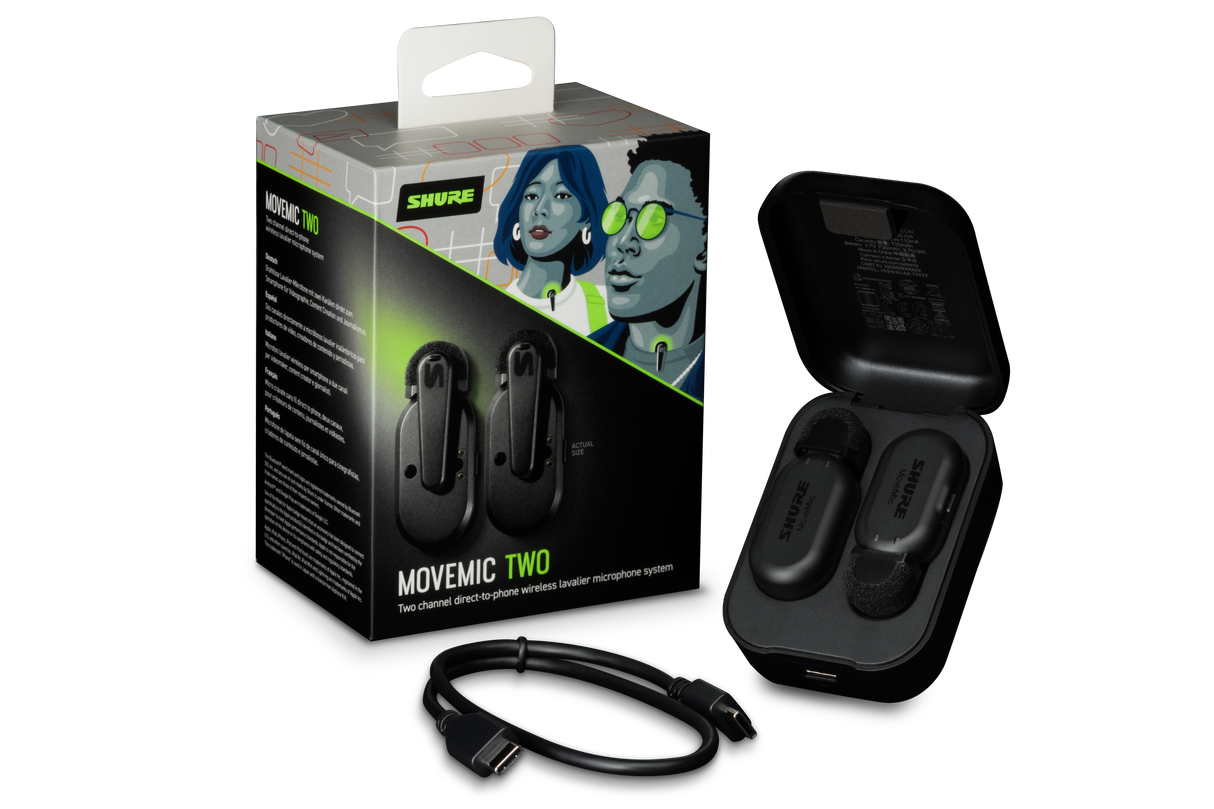 Shure MoveMic Two Bluetooth Microphone Set (2 Microphones)