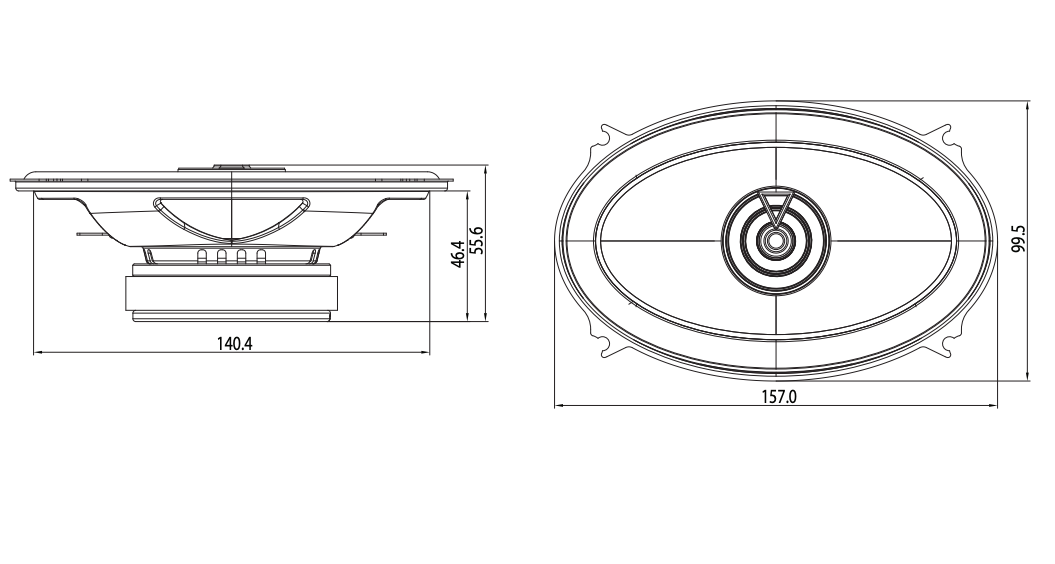 JBL CLUB 6422F 4 "x6" speaker set, 120 Watt.
