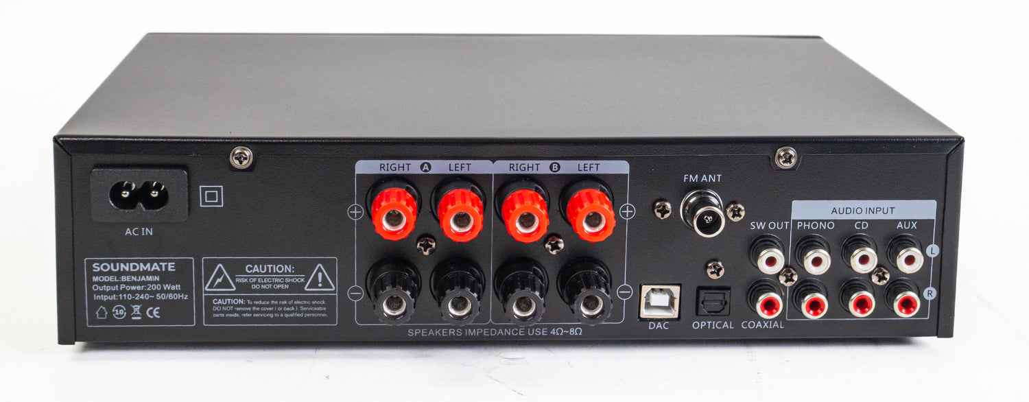 SoundMate Hi-Fi amplifier w. Bluetooth (2x50W)