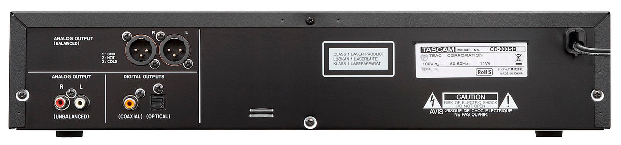 Tascam CD-200SB CD og harddisk afspiller