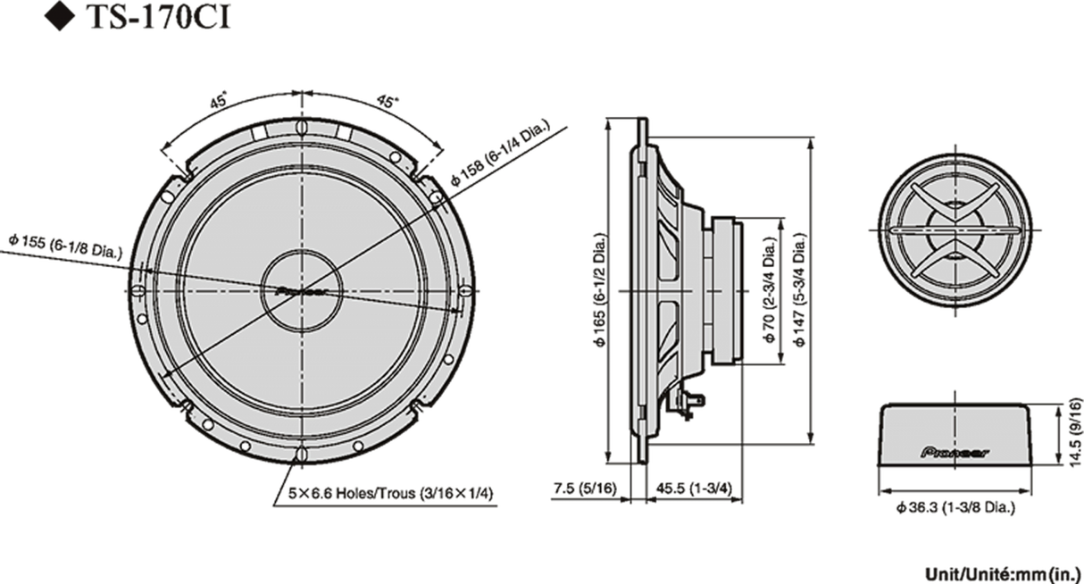 Pioneer TS-170Ci