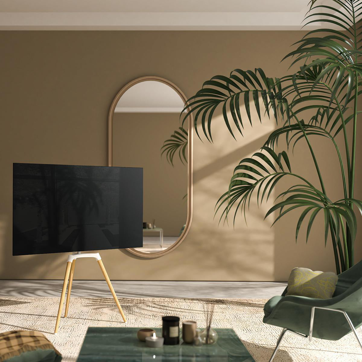 TV Floor stand (White, Beech, 50-65")