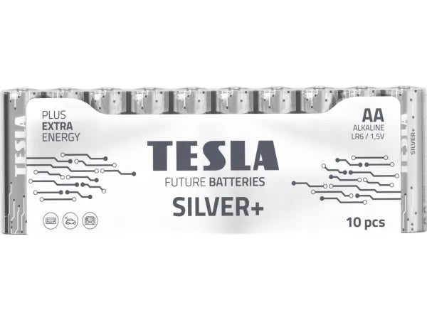 Tesla Silver+ AA Alkaline Batteries (10 pcs)