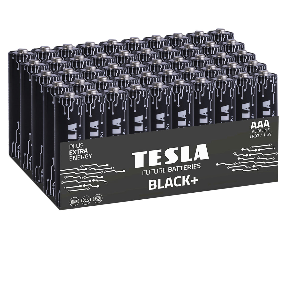 Tesla Black+ AAA Batteries (50 pcs)
