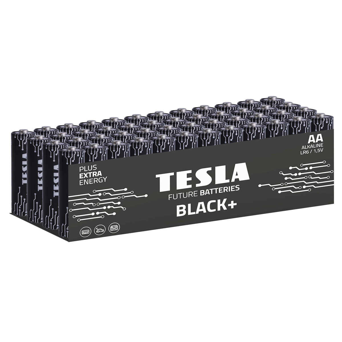 Tesla Black+ AA Batteries (48 pcs)
