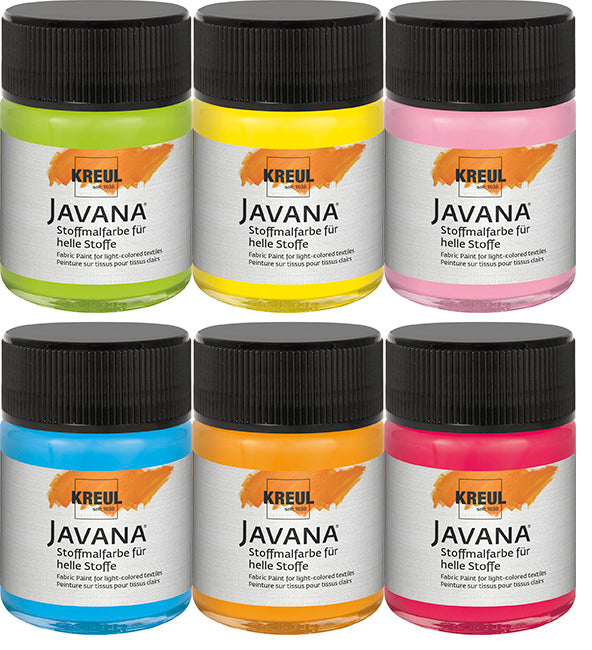 Uv fabric paint set 5 x 50 ml