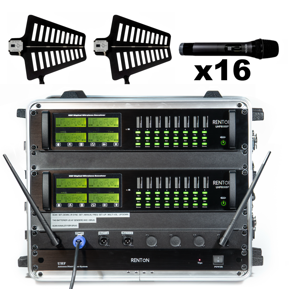 Renton Rack Wireless System (16 Handheld)