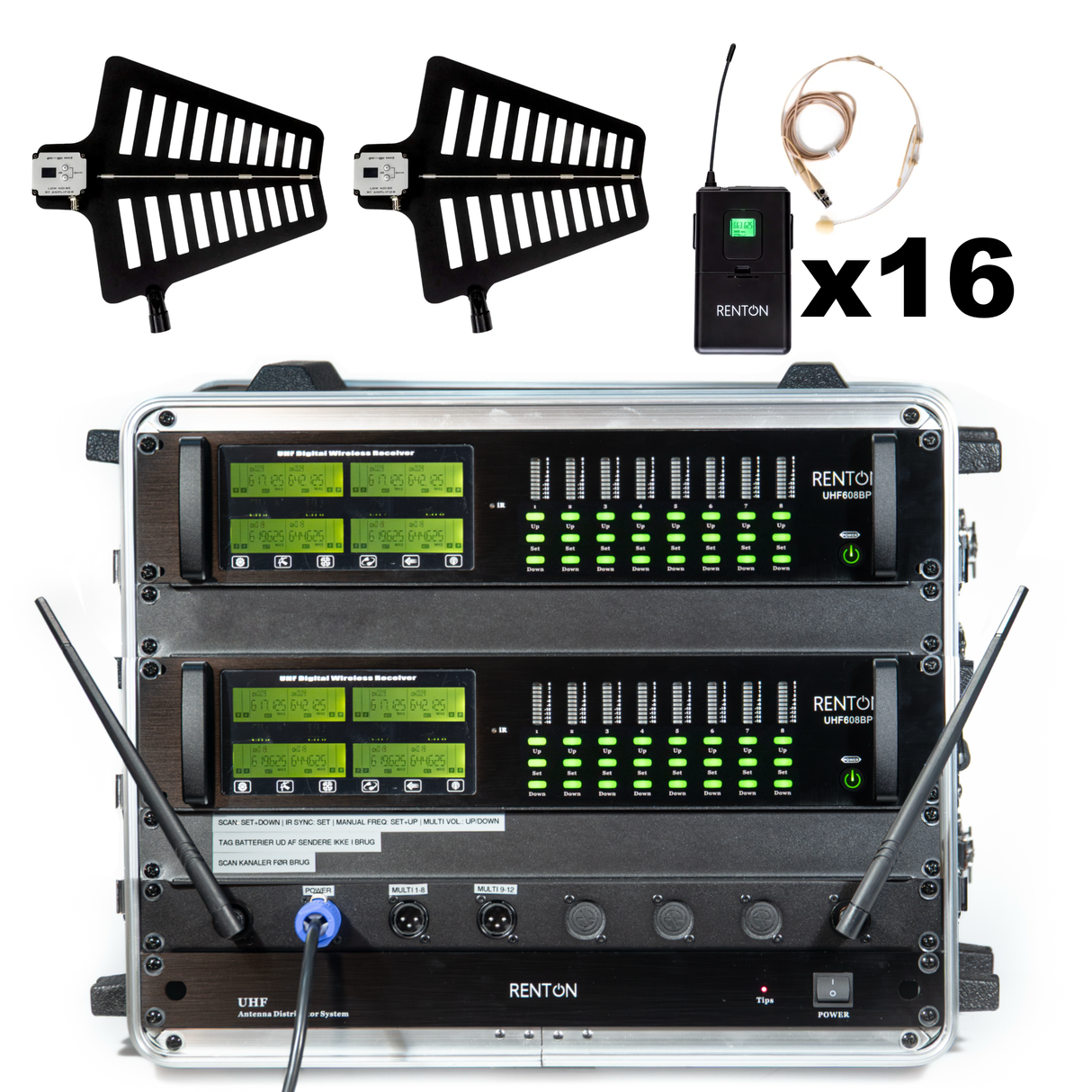 Renton Rack Wireless System (16 Headsets)