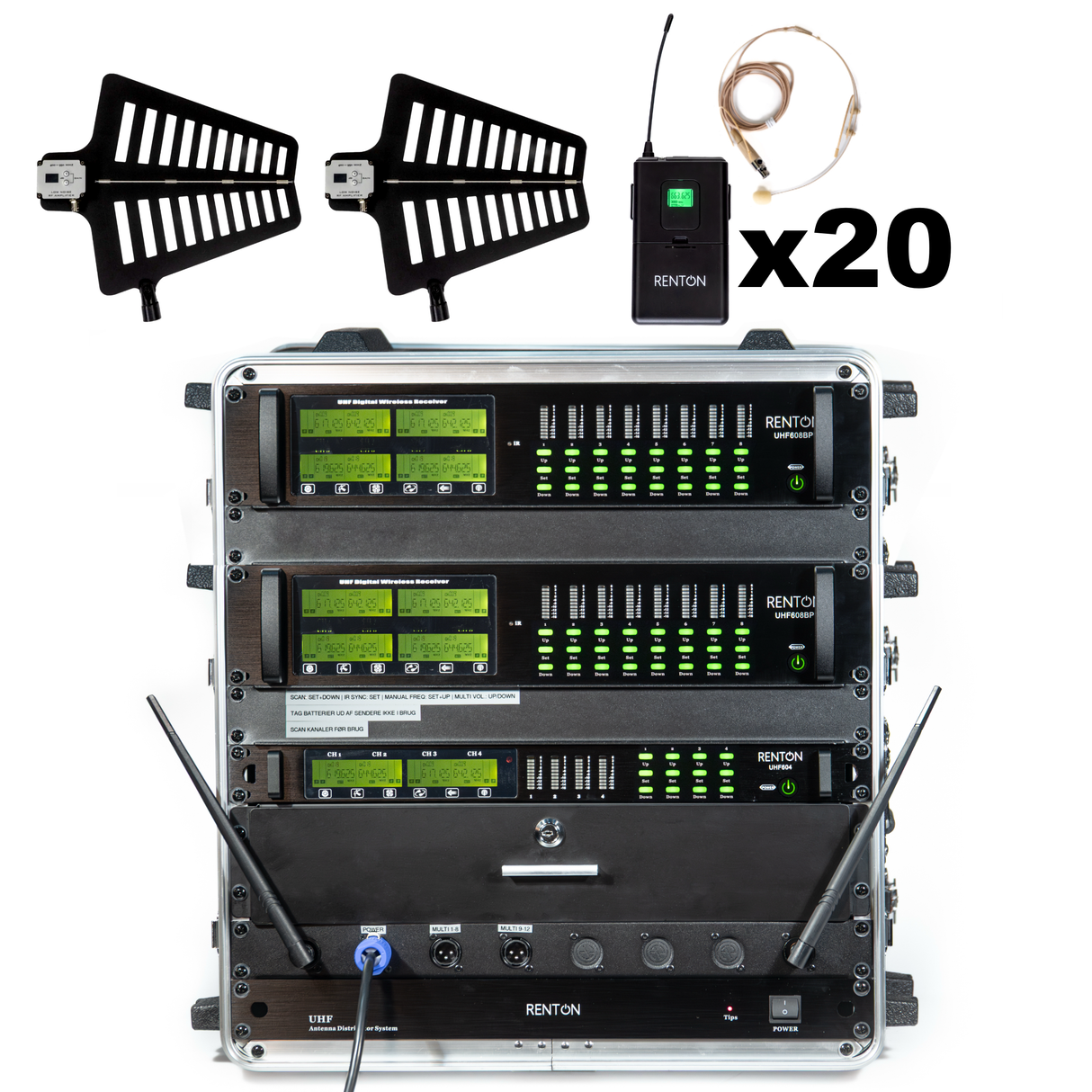 Renton Rack Wireless System (20 Headsets)