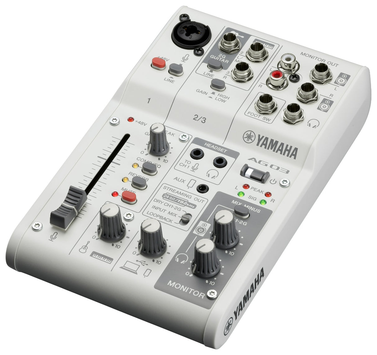 Yamaha AG03 MkII - Live Streaming Mixer (White)
