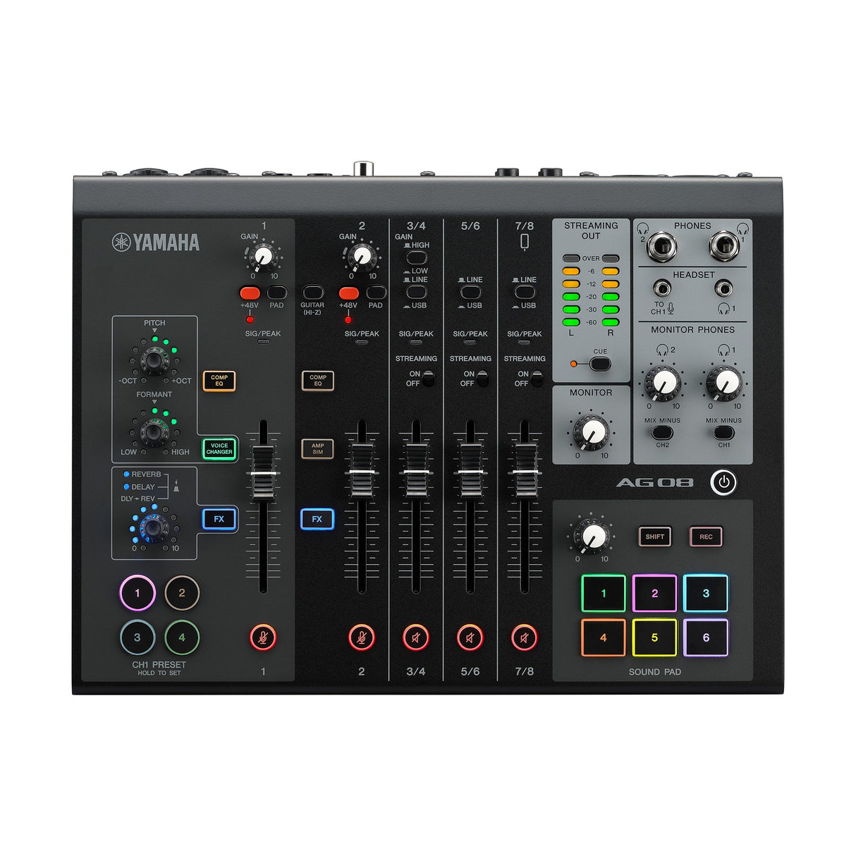 Yamaha AG08 - Live Streaming Mixer (Black)