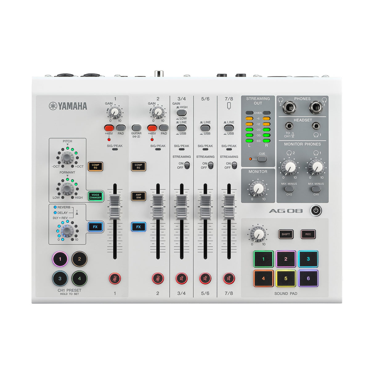 Yamaha AG08 - Live Streaming Mixer (White)