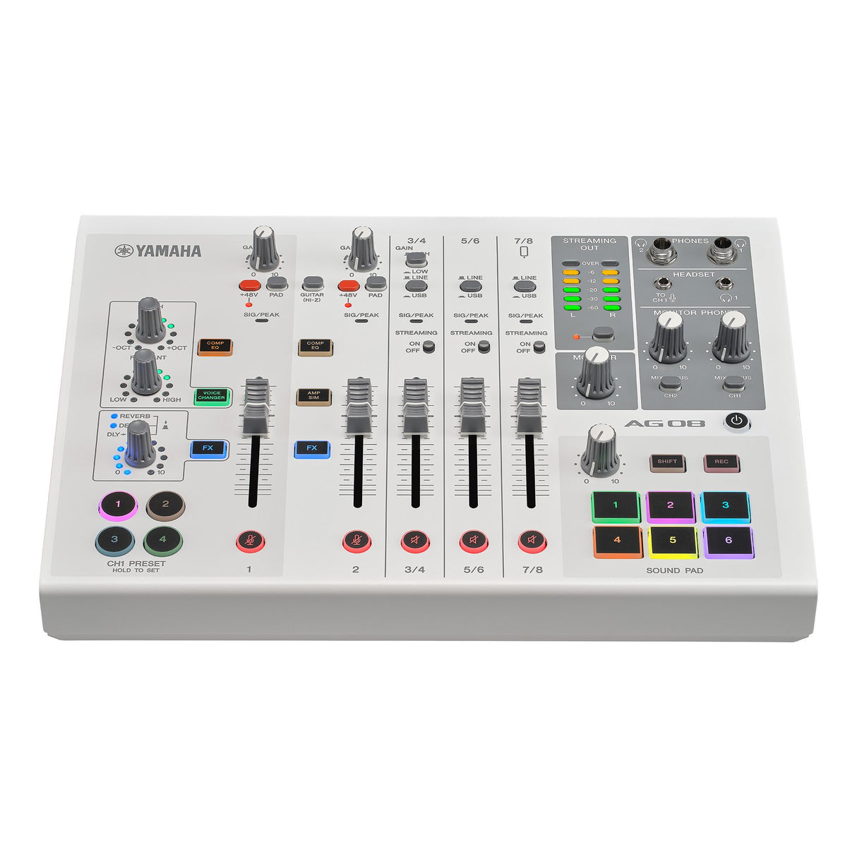 Yamaha AG08 - Live Streaming Mixer (White)