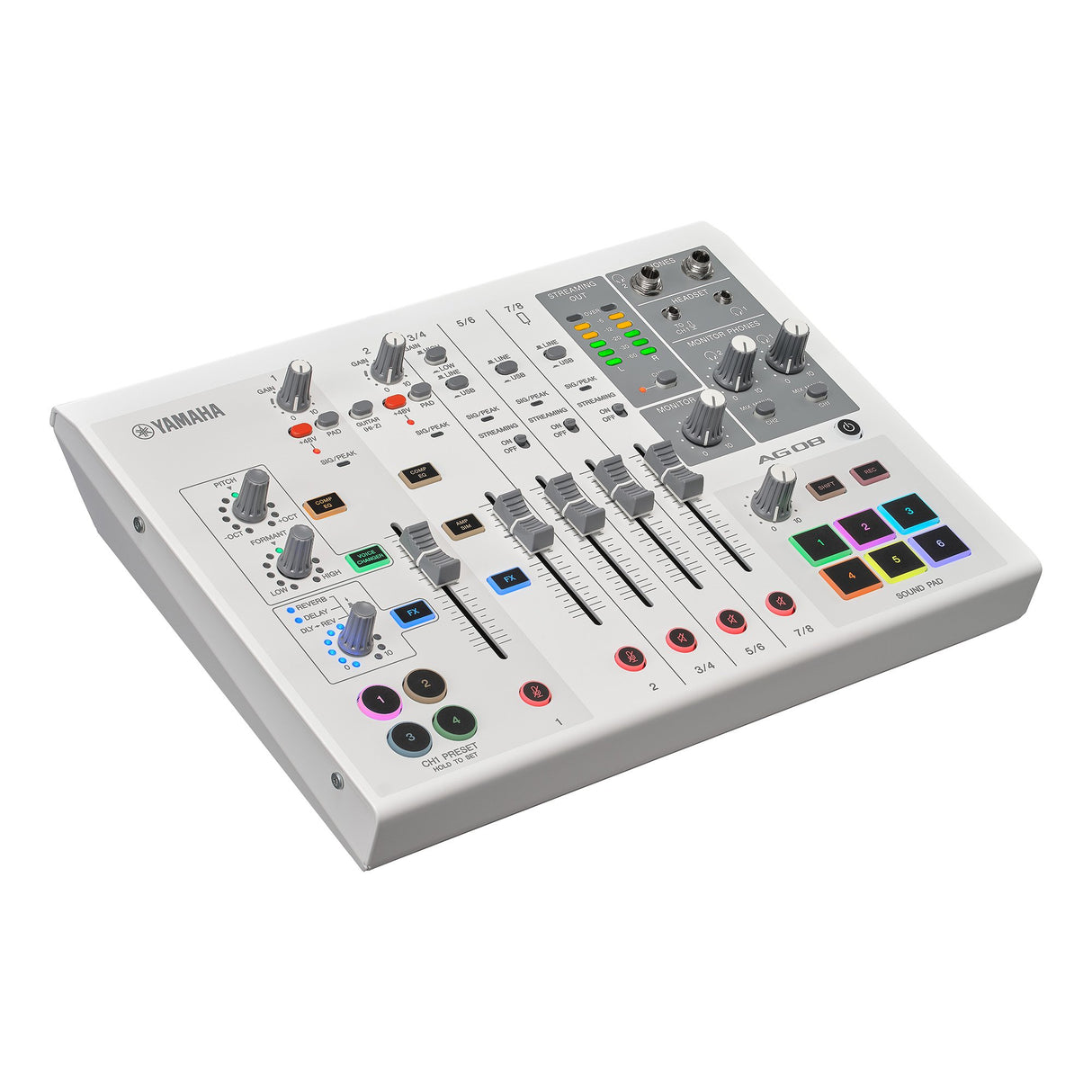 Yamaha AG08 - Live Streaming Mixer (White)