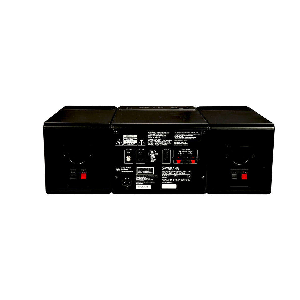 Yamaha MCR-B020 music system with Bluetooth, Black