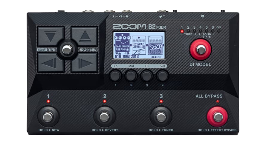 Zoom B2 FOUR Bass Multi-Effect Pedal