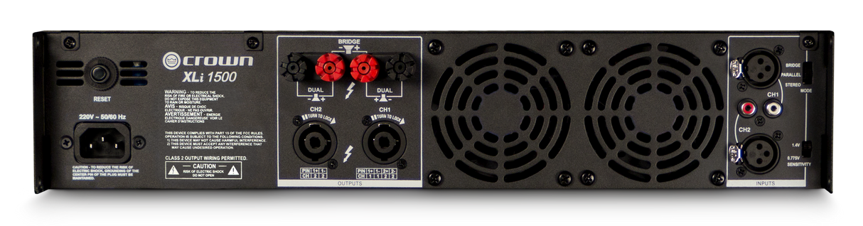 Crown XLi1500 Amplifier 2 x 330 Watt 8 Ohm