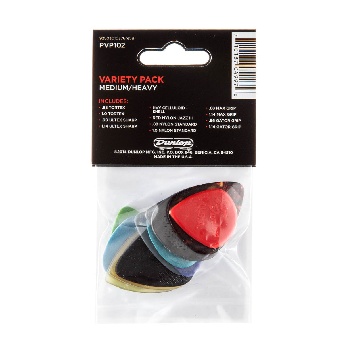 Dunlop 12-PVP102 picks (medium/heavy) 12 pcs.