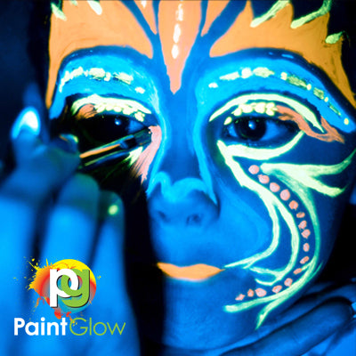 UV face and body paint for 25 people