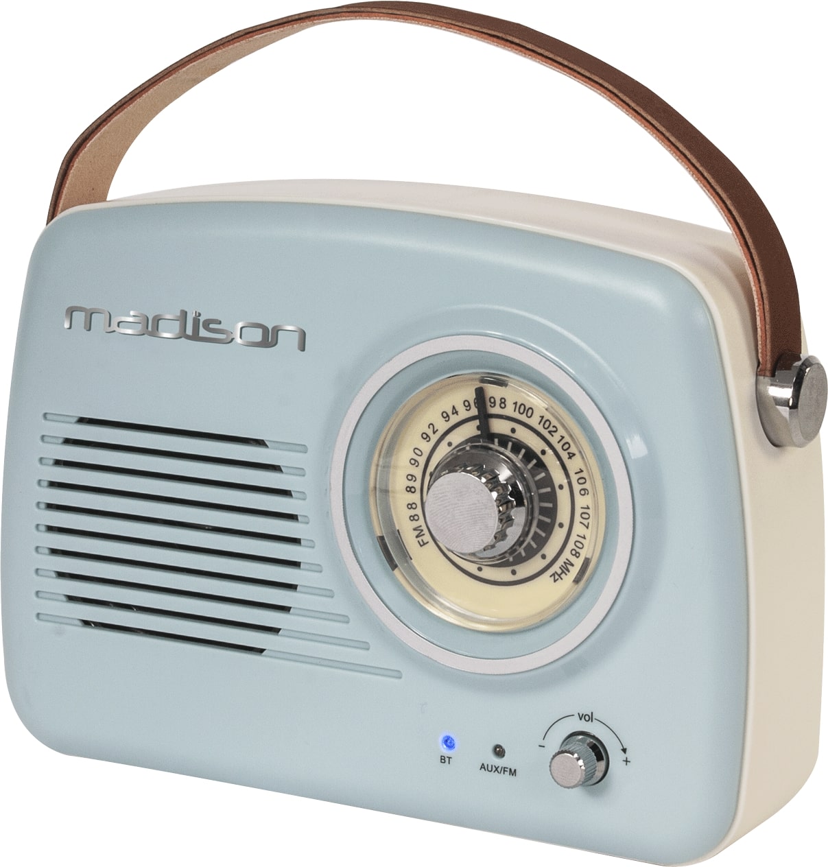 Madison Retro Radio w. Bluetooth (Light blue)