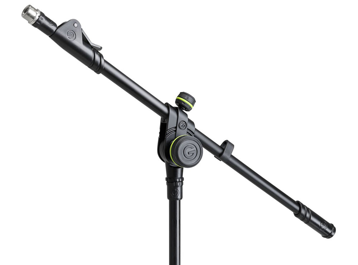 Gravity microphone stand with round base