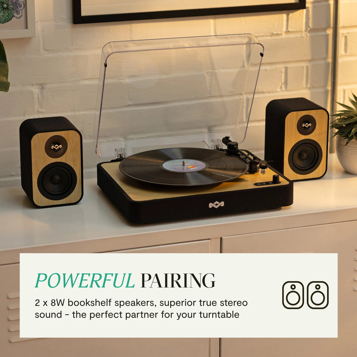 House of Marley Revolution Bluetooth Turntable & Speaker Bundle