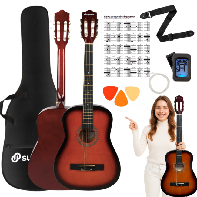 SUPRIMO CGS3 SB classical guitar 4/4 sunburst for beginners