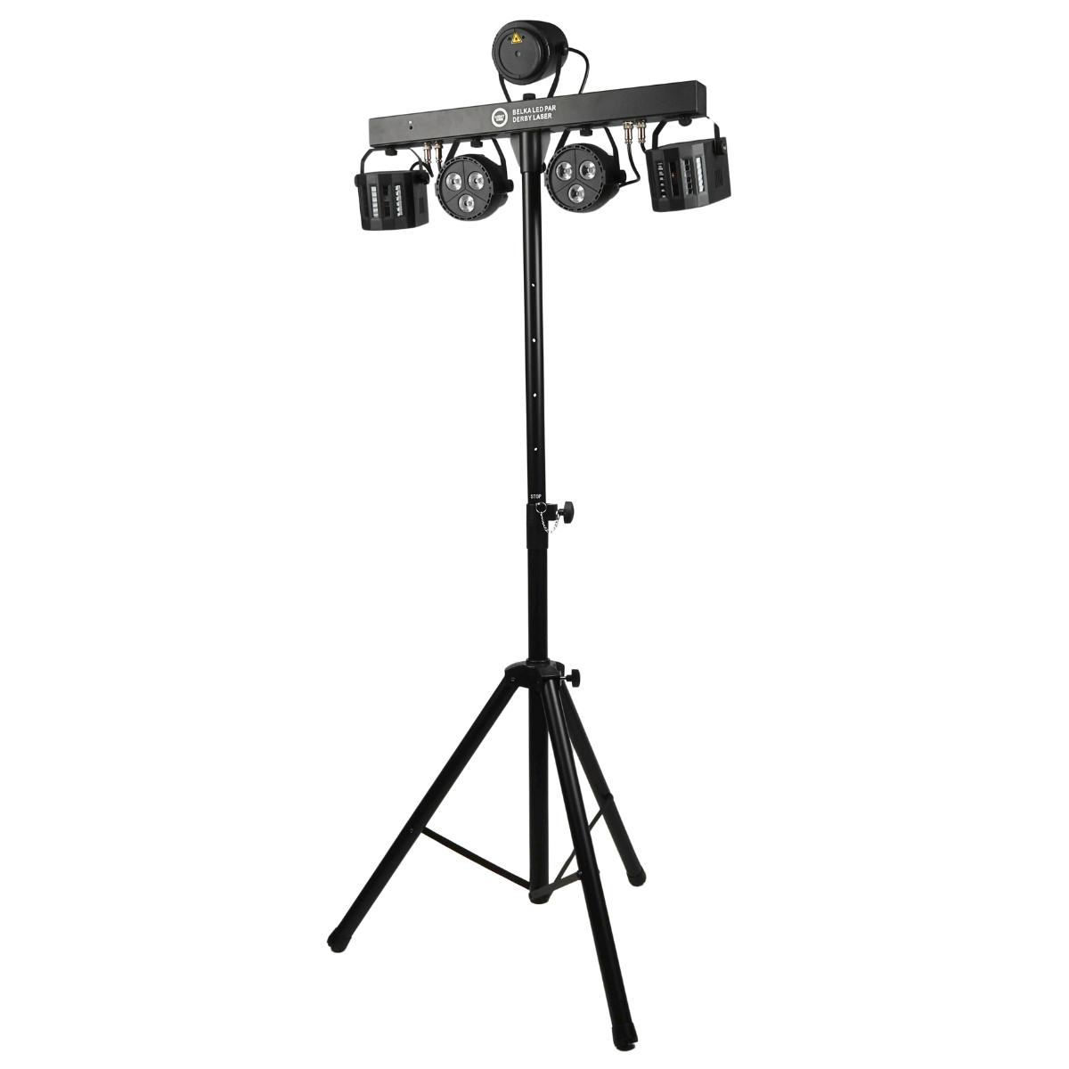 LIGHT4ME T-BAR LED PAR DERBY LASER Disco Light Multi-Effect Set