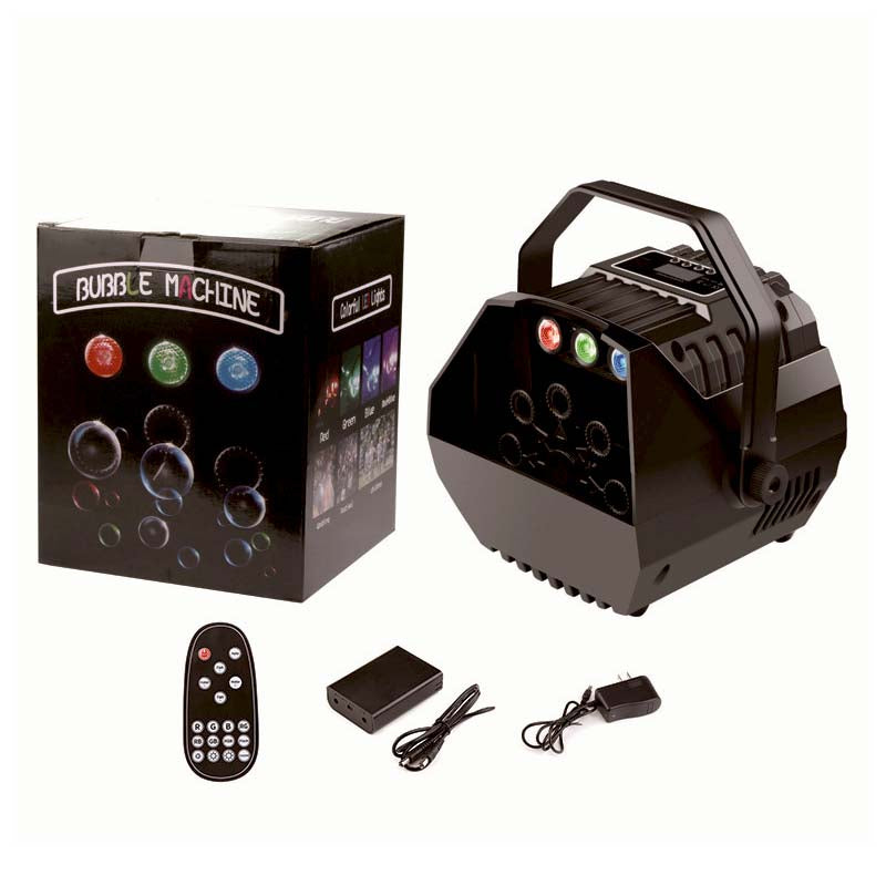 LIGHT4ME BM2 LED-boblemaskine med LED-fjernbetjening