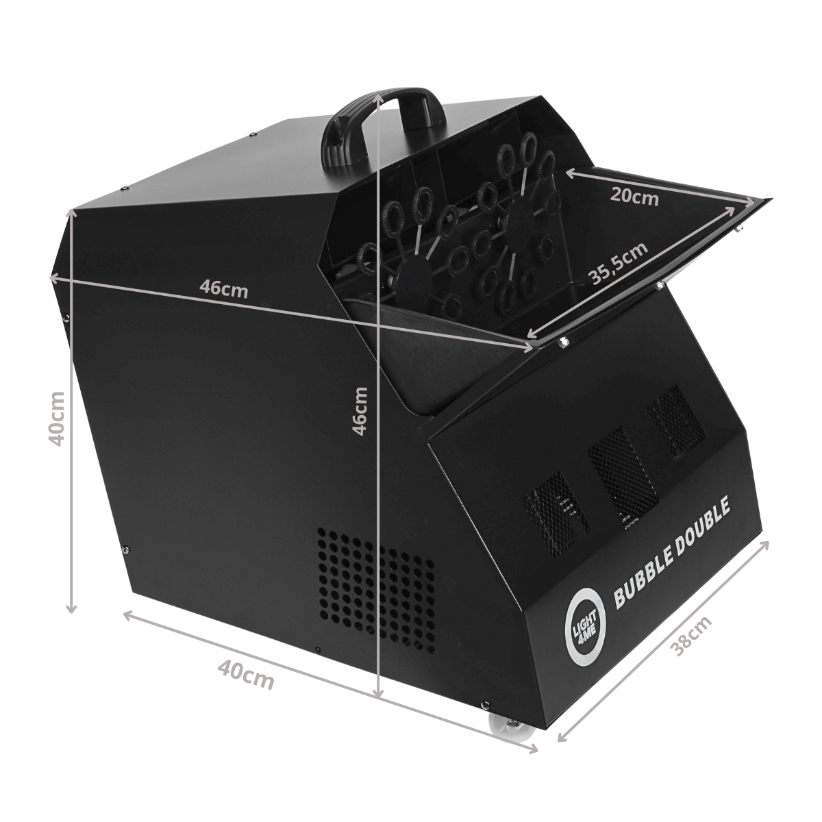 LIGHT4ME BUBBLE DOUBLE Bubble Machines 300W black