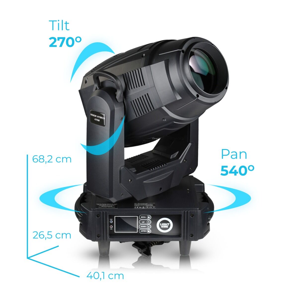 LIGHT4ME VENOM HYBRID 470W hybrid moving head