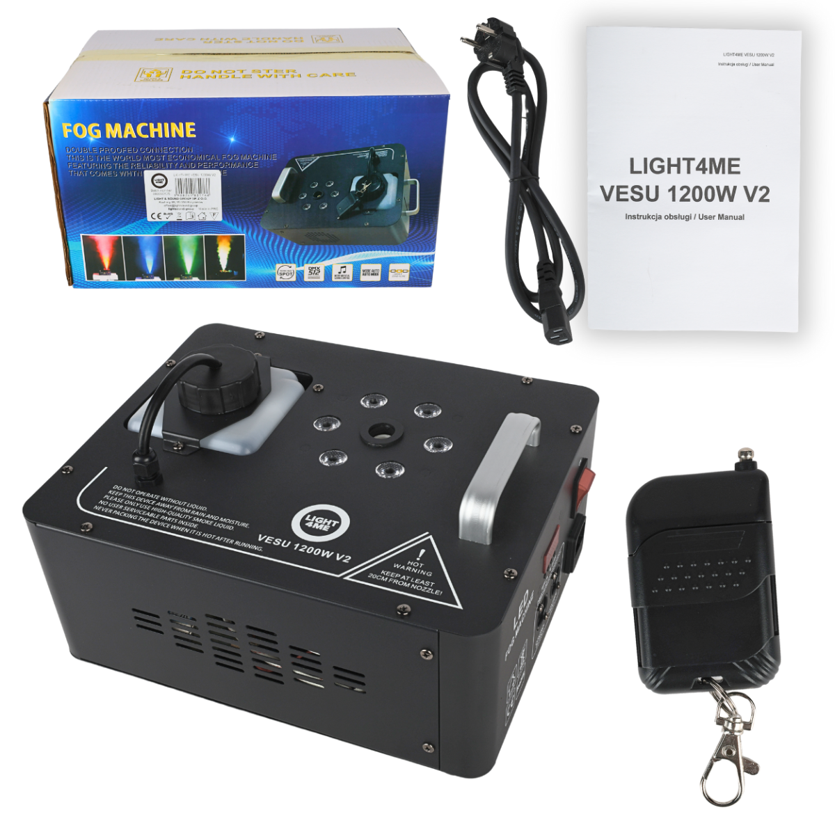 LIGHT4ME VESU 1200W V2 Vertical Fog Machine with RGB LED