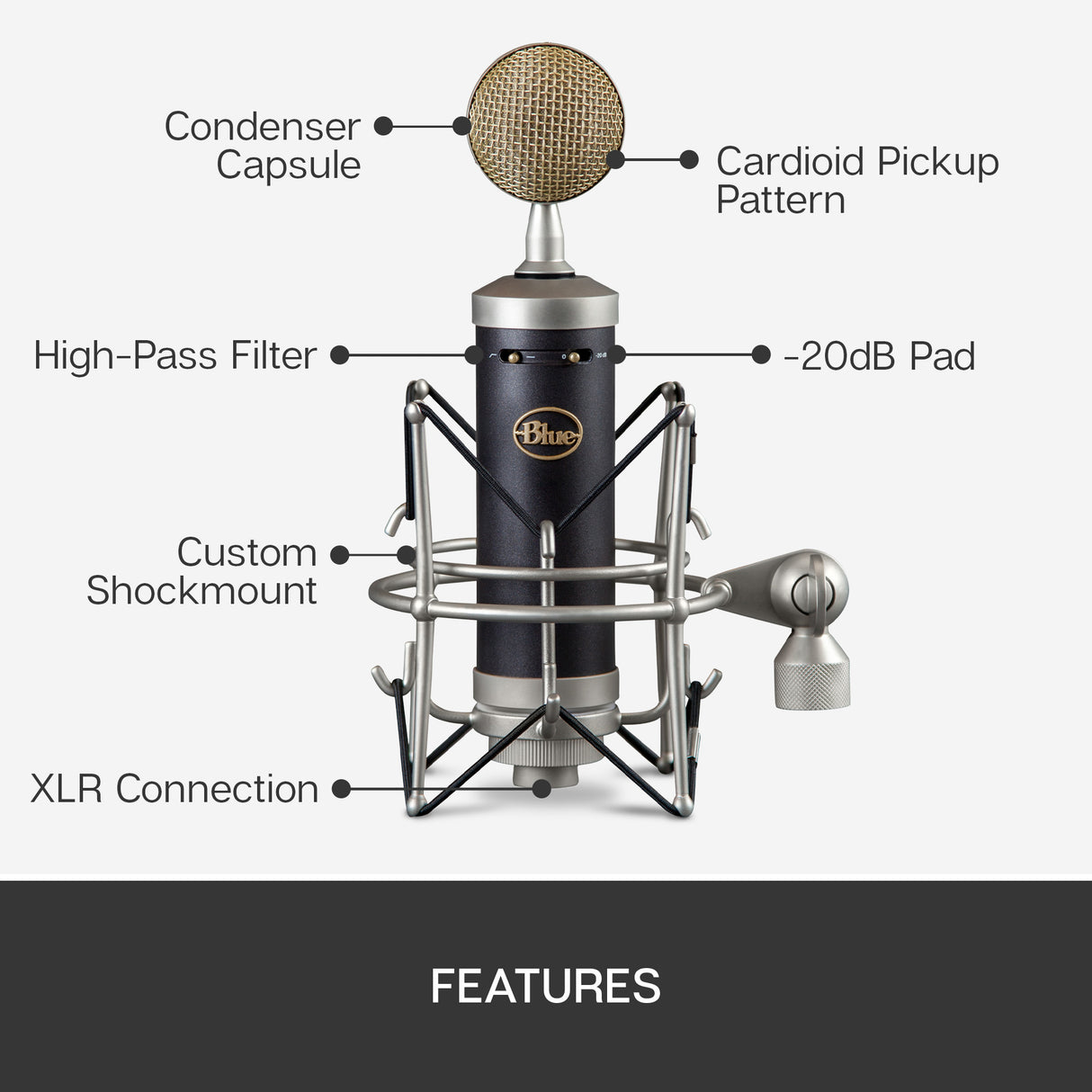 Blue Baby Bottle SL Condenser Microphone + Free Gift